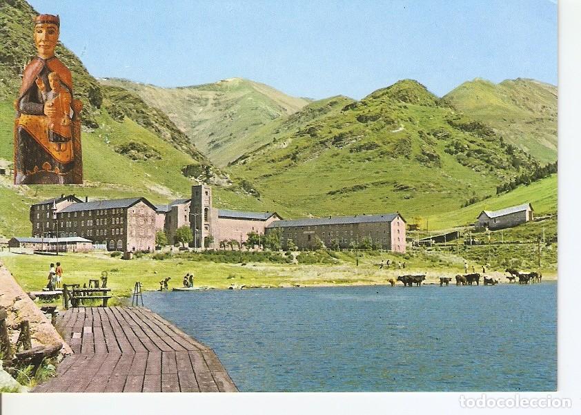 Postkarten: Postal 029283 : Nuria (Girona), Pirineu Catal&agrave;, Vista del Llac i del Santuari - Varios
