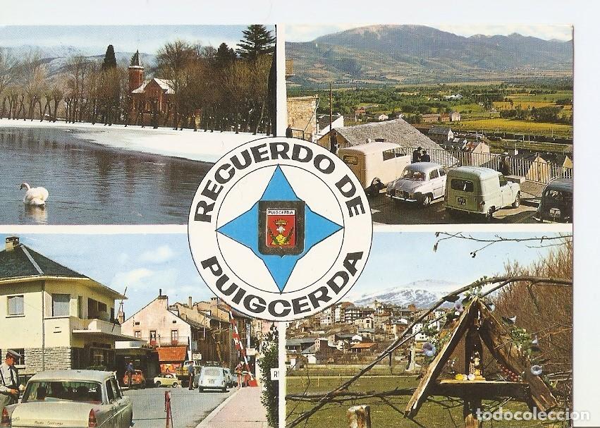 Cartoline: Postal 029287 : Puigcerd&agrave;, Lago-Pl. del 10 de Febrero. Frontera Franco-Espa&ntilde;ola - Varios
