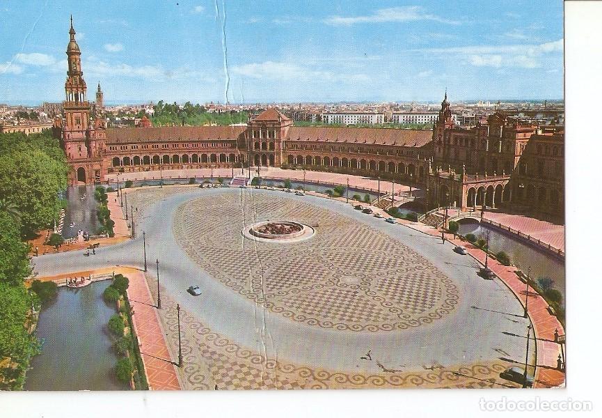 Postales: Postal 023709 : Plaza Espa&ntilde;a Sevilla - Varios