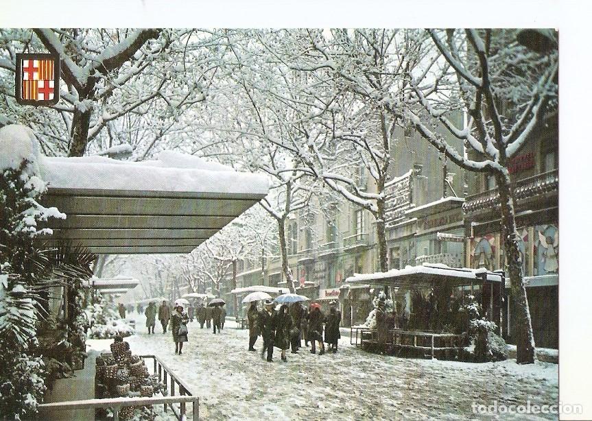 Postales: Postal 024526 : Barcelona. Nevada. Rambla de las Flores - Varios