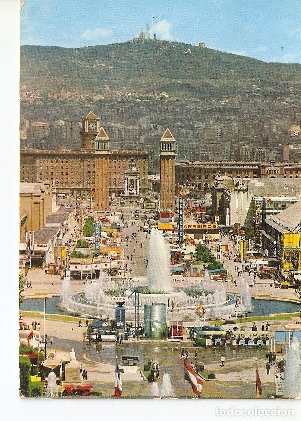 Postkarten: Postal 025055 : Fuente Monumental y Avenida Maria Cristina al fondo el Tibidado. Barcelona - Varios