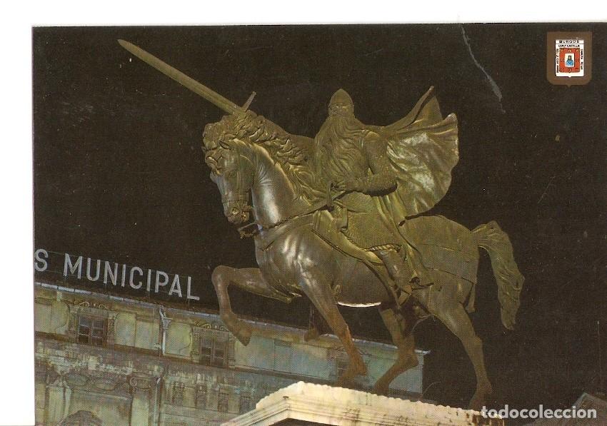 Postales: Postal 025784 : Estatua del Cid Campeador nocturna. Burgos - Varios