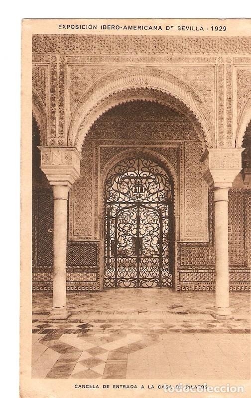 Postais: Postal 029829 : Cancela de entrada a la casa de Pilatos Exposicion Ibero-Americana de Sevilla -1929