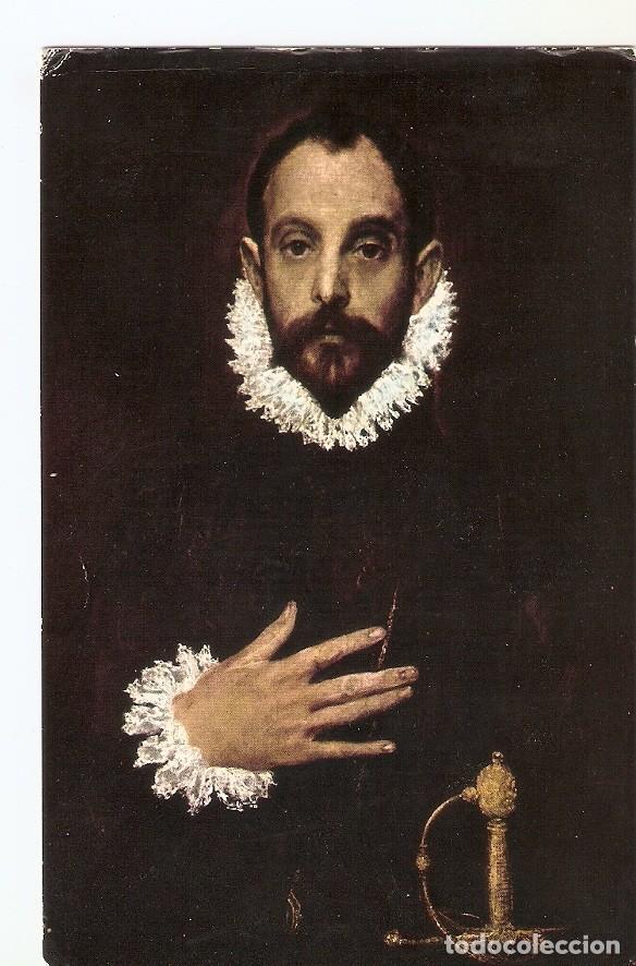 Postales: Postal 030176 : Museo del Prado. El Caballero de la Mano al Pecho. Greco - Varios