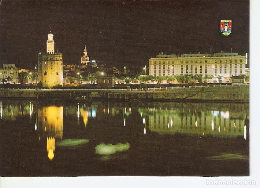 Postais: Postal 030223 : Sevilla Torre del Oro iluminada - Varios