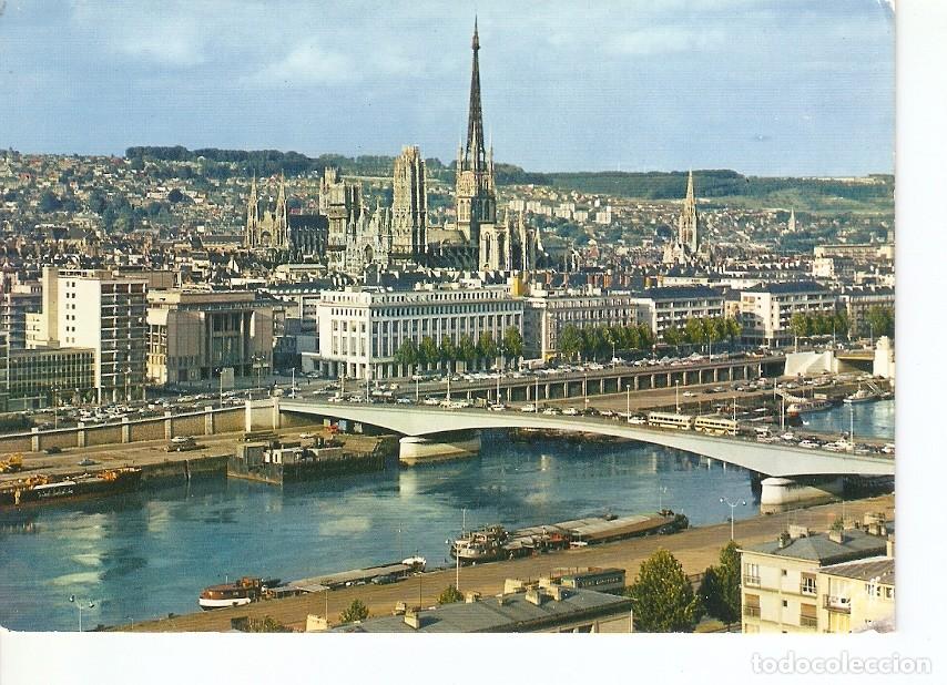Cartes Postales: Postal 030964 : En Normadie. Rouen (Seine-Maritime). Pont Jeanne dArc La Cathedrale - Varios