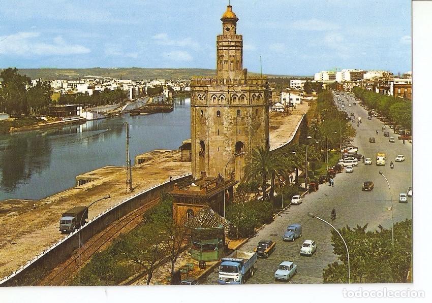 Postkarten: Postal 031839 : Sevilla Torre del Oro Paseo Colon y Guadalquivir - Varios