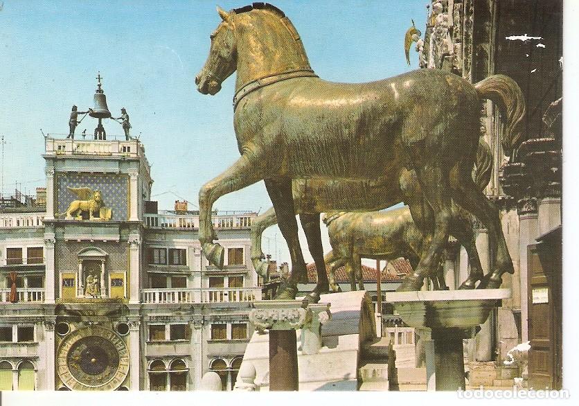 Postcards: Postal 032006 : Venezia Clock Tower and Horses of the Basilica of S. Mark - Varios