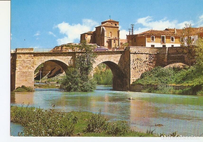 Cartoline: Postal 032132 : Carrion de los Condes (Palencia). Rio Carrion e Iglesia Ntra. Sra. De Belen - Varios