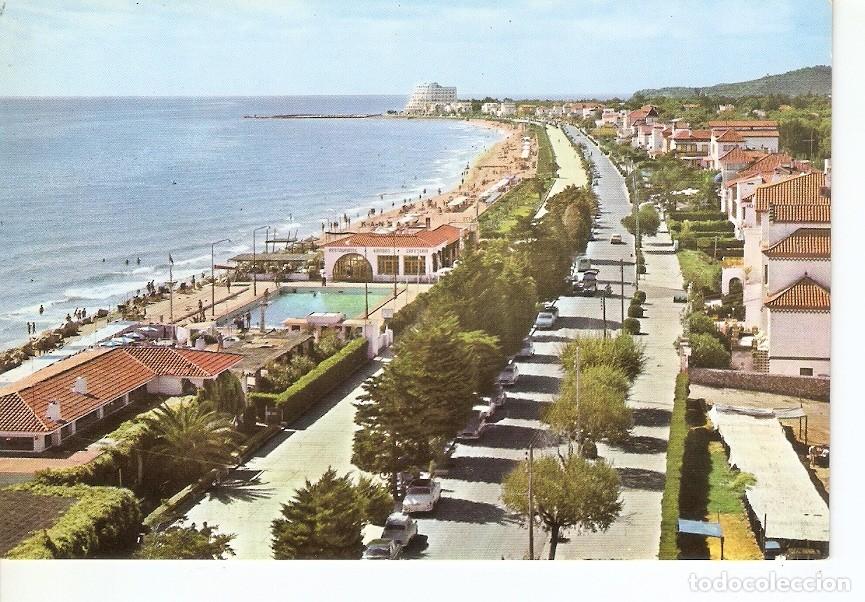 Postais: Postal 032875 : Sitges (Barcelona). La Playa de Oro y el Paseo de Mar - Varios