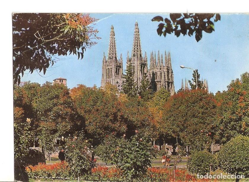 Postais: Postal 033725 : Burgos. Jardines del Instituto al fondo de la catedral - Varios