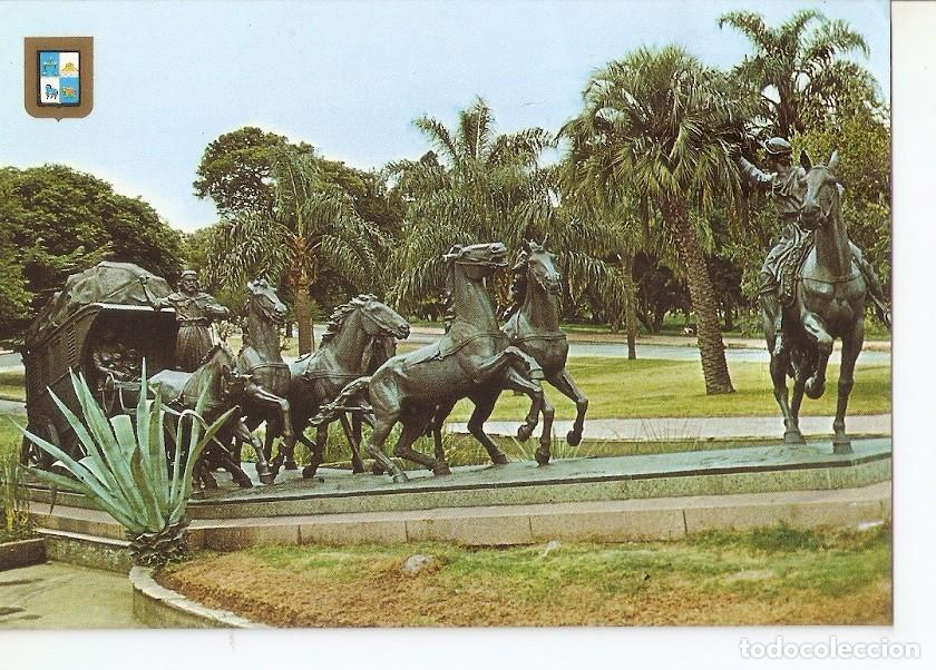 Postkarten: Postal 034946 : Montevideo (Uruguay). Monumento. La Diligencia - Varios