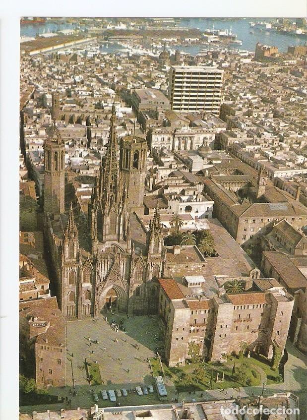 Postkarten: Postal 035466 : Barcelona vista en helicoptero. Catedral y Barrio Gotico - Varios