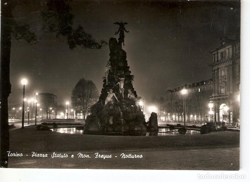 Postais: Postal 035690 : Torino. Statuto Square and Frejus Monument (by night) - Varios