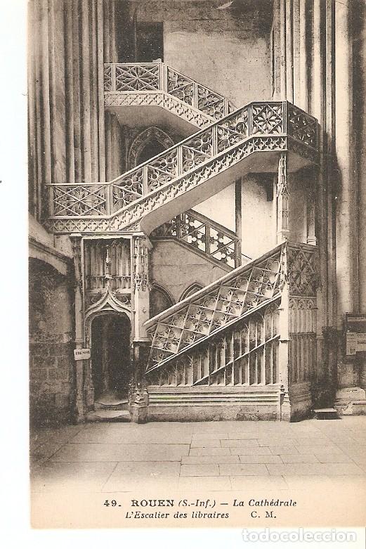 Cartoline: Postal 036181 : Rouen. La Cathedrale. LEscalier des libraires - Varios