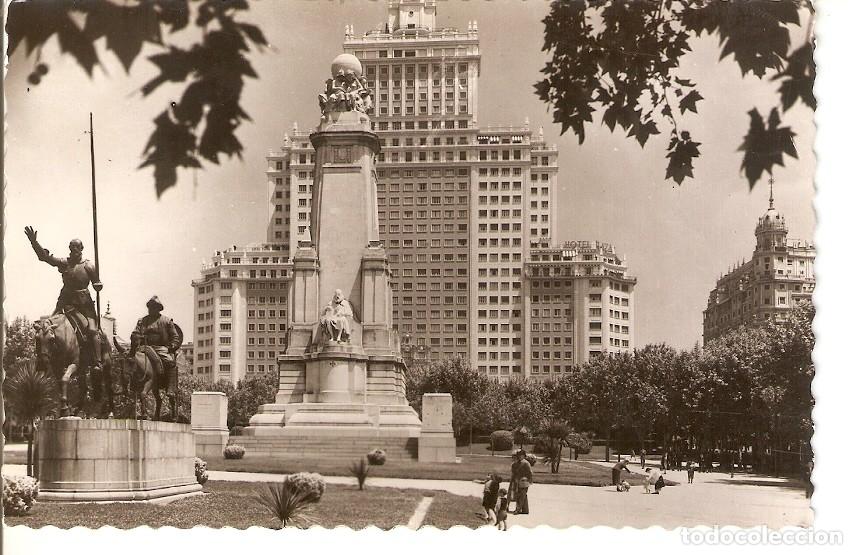 Postkarten: Postal 036336 : Madrid. Plaza de Espa&ntilde;a. Monumento a Cervantes - Varios