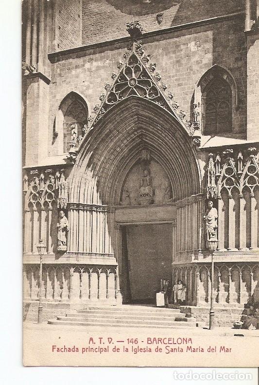 Postcards: Postal 036521 : Barcelona. Fachada principal de la Iglesia de Santa Maria del Mar - Varios