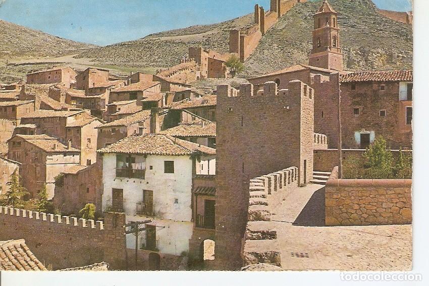 Postales: Postal 036968 : Albarracin (Teruel). Panoramica - Detalle de las murallas y castillo (Monumento naci