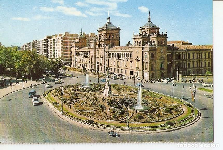 Postales: Postal 036991 : Valladolid. Plazade Zorrilla - Academia de Caballeria - Varios
