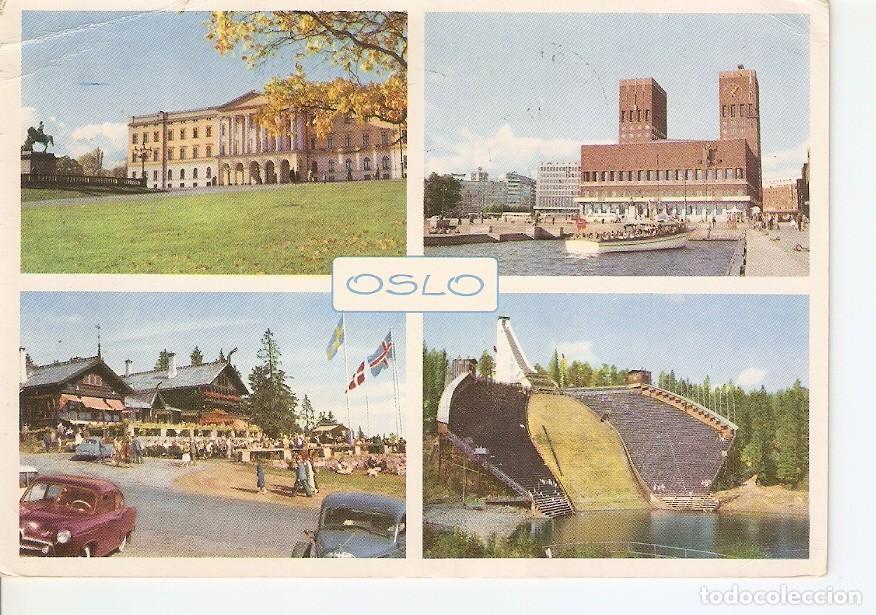 Postcards: Postal 037273 : Oslo. The Royal Palace - The City Hall - Varios