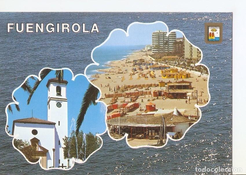Postcards: Postal 037203 : Fuengirola (Costa del Sol). Iglesia Parroquial. Playa - Varios