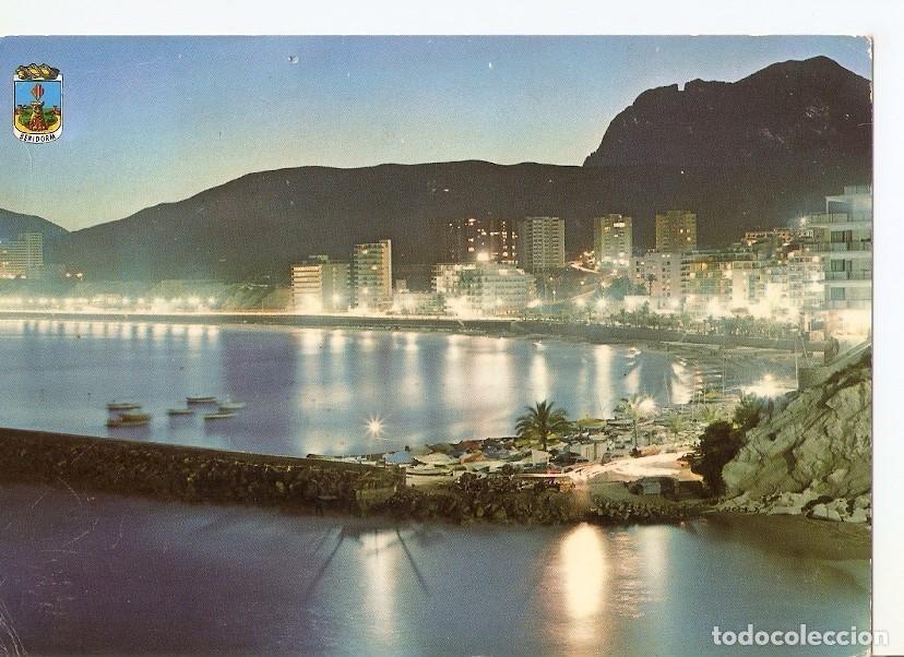 Postais: Postal 037399 : Benidorm (espa&ntilde;a). Puerto y playa Poniente de noche - Varios