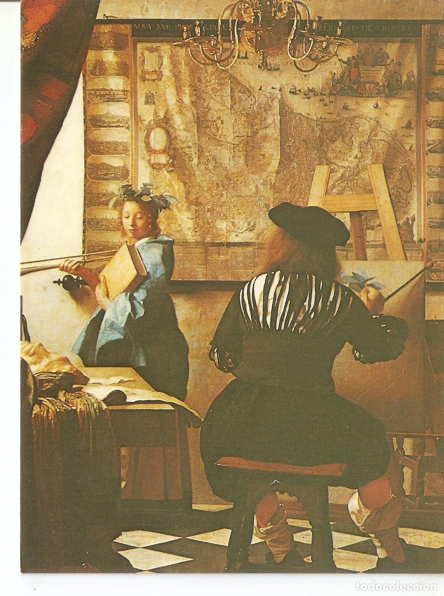 Postkarten: Postal 037582 : The Painters Studio (detail). Jan Vermeer. Kunsthistoriches Museum Vienna - Varios