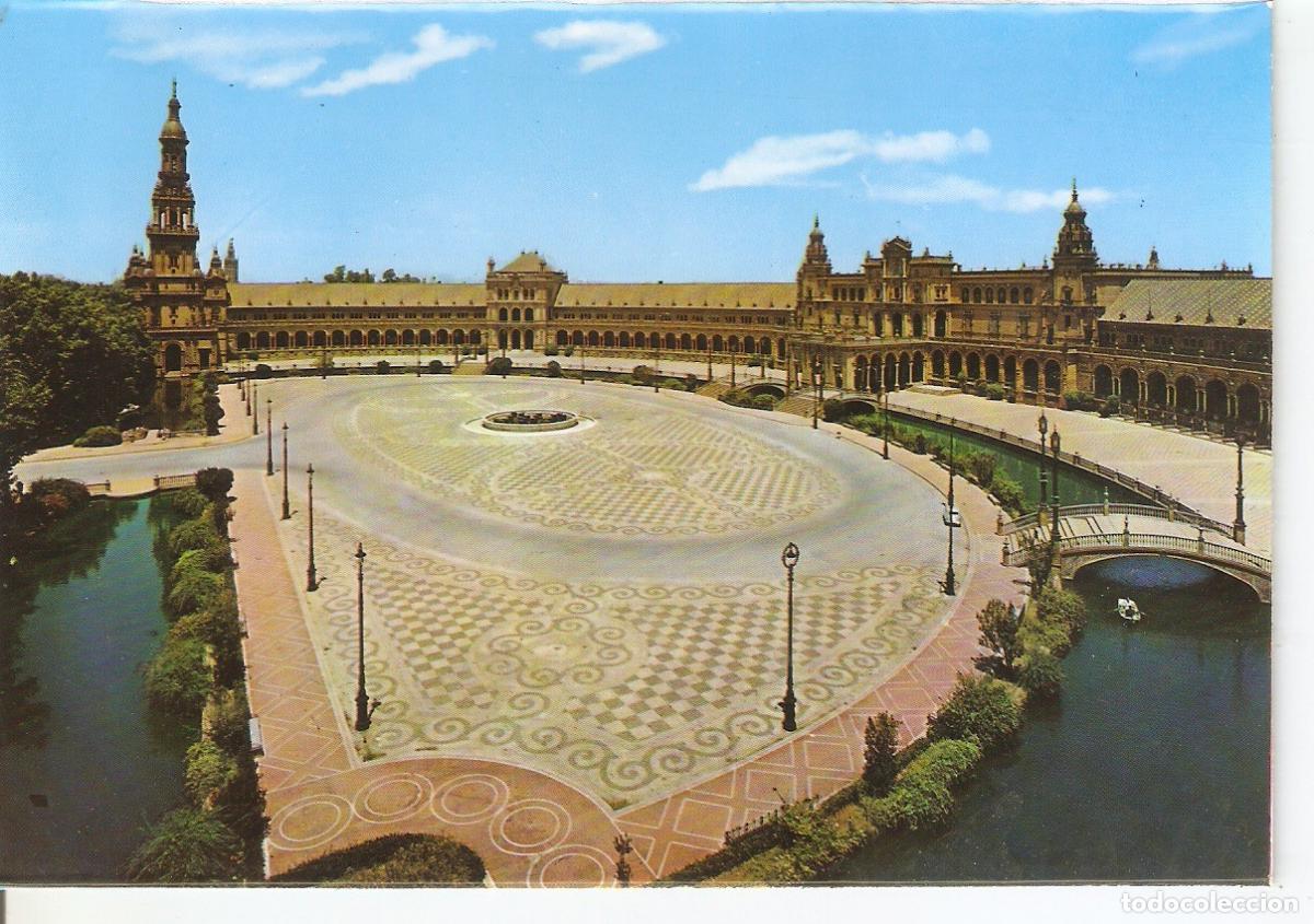 Cartoline: Postal 038029 : Sevilla. Plaza de Espa&ntilde;a - Varios