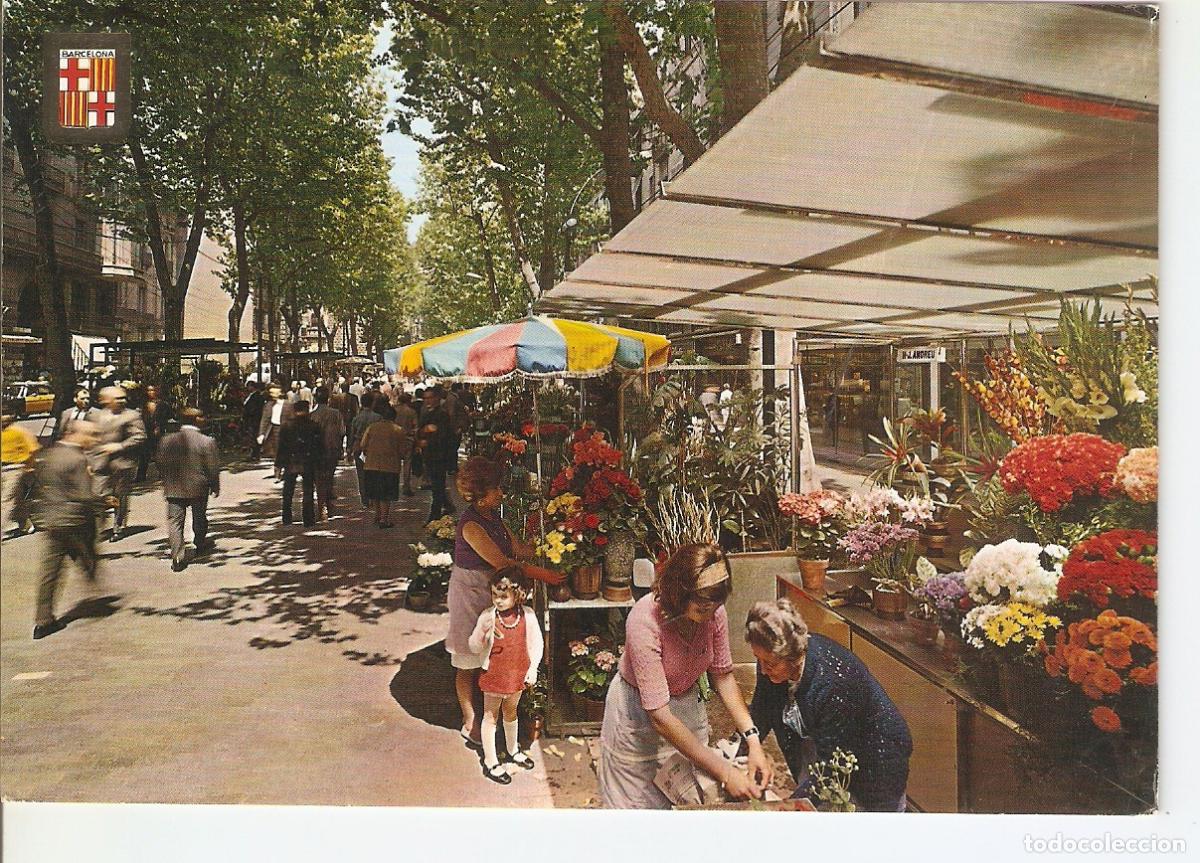 Postkarten: Postal 037976 : Barcelona. Rambla de las Flores - Varios