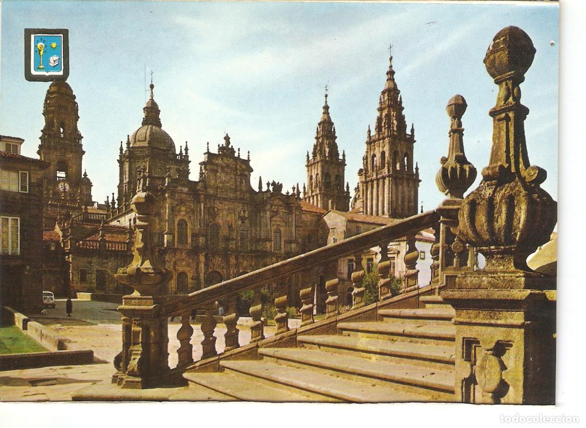 Postais: Postal 038477 : Santiago de Compostela. La Catedral. Fachada de la Azabacheria - Varios