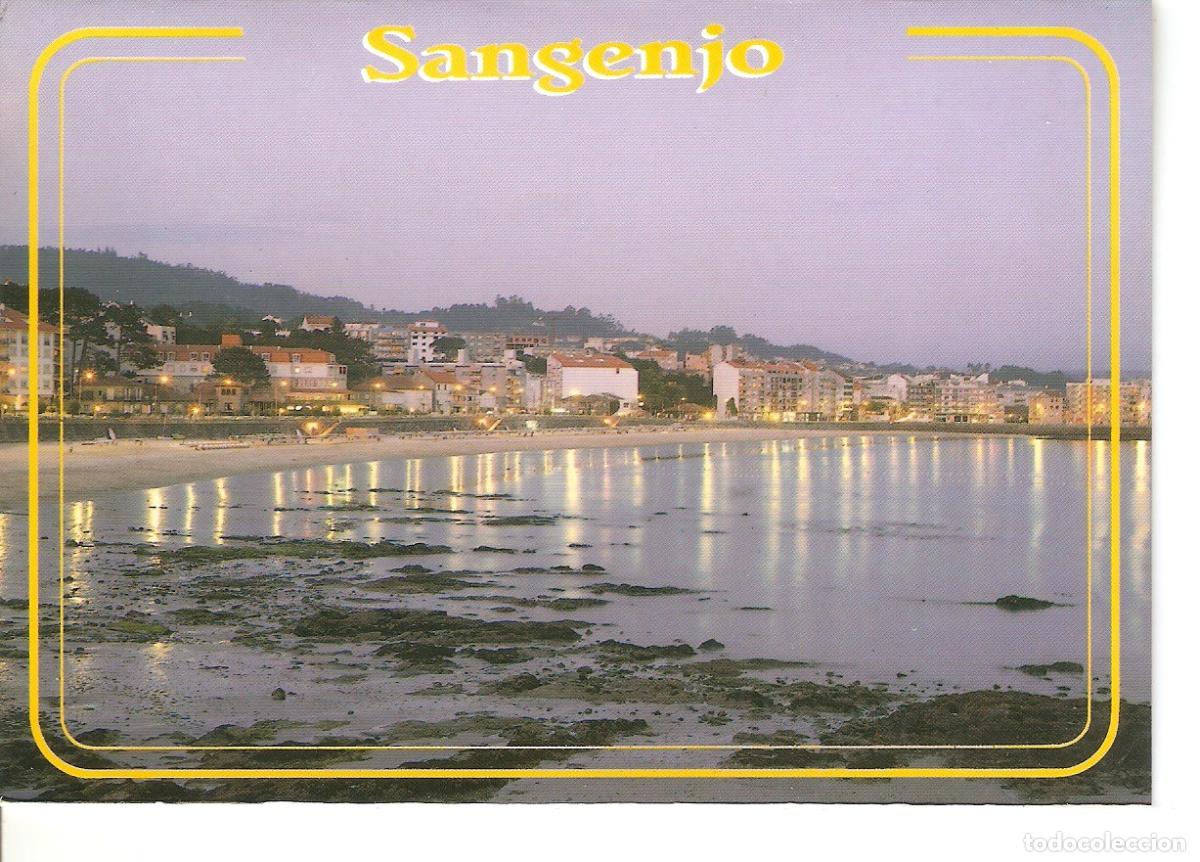 Postcards: Postal 038579 : Sangenjo (Pontevedra). Playa de Silgar. Nocturna - Varios