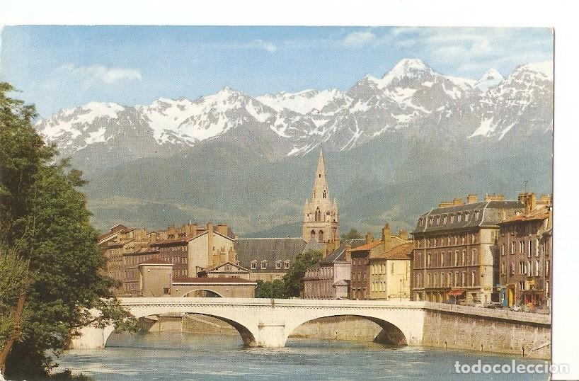 Postcards: Postal 039422 : Les Alpes en couleurs naturelles- grenoble - pont Marius Gantard Eglise St-Andre - V