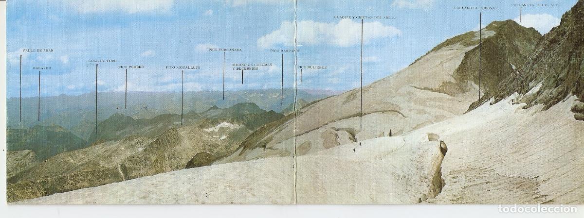 Postais: Postal 039670 : Pirineo Aragones. Benasque panoramica del Aneto y Glaciar - Varios
