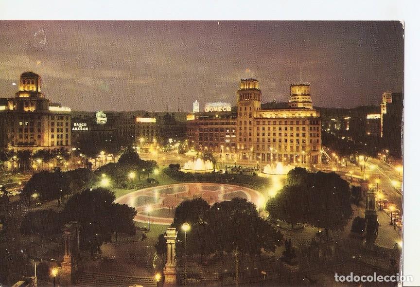 Cartes Postales: Postal 039752 : Barcelona. Plaza de Catalu&ntilde;a de noche - Varios