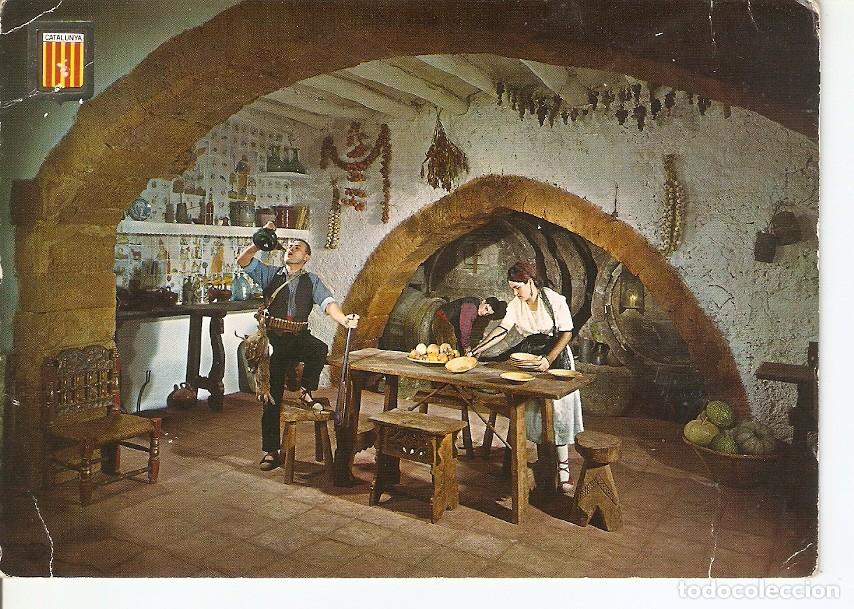 Postales: Postal 039928 : Cal Fuster de les Figueres. La Pobla de Clarament (Barcelona). Arribant de ca&ccedil;era -