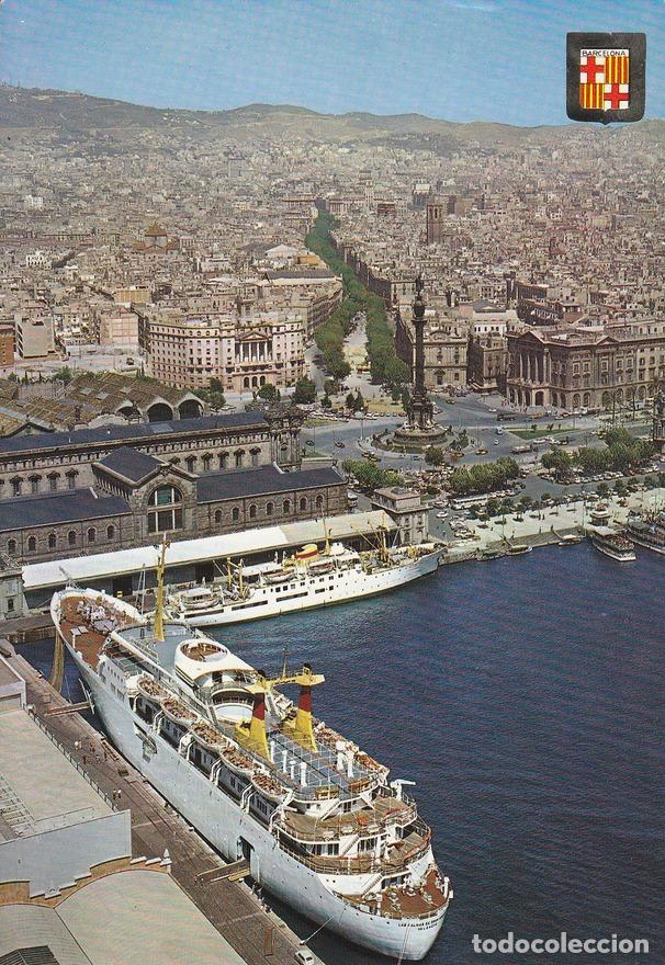 Postais: Postal 60122: Puerto Colon y vista parcial (Barcelona) - Varios