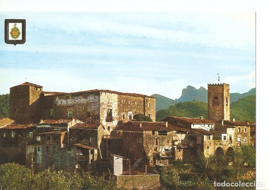 Postcards: Postal 041535 : Santa Pau (Girona). Vista parcial i Castell de Barbara - Varios
