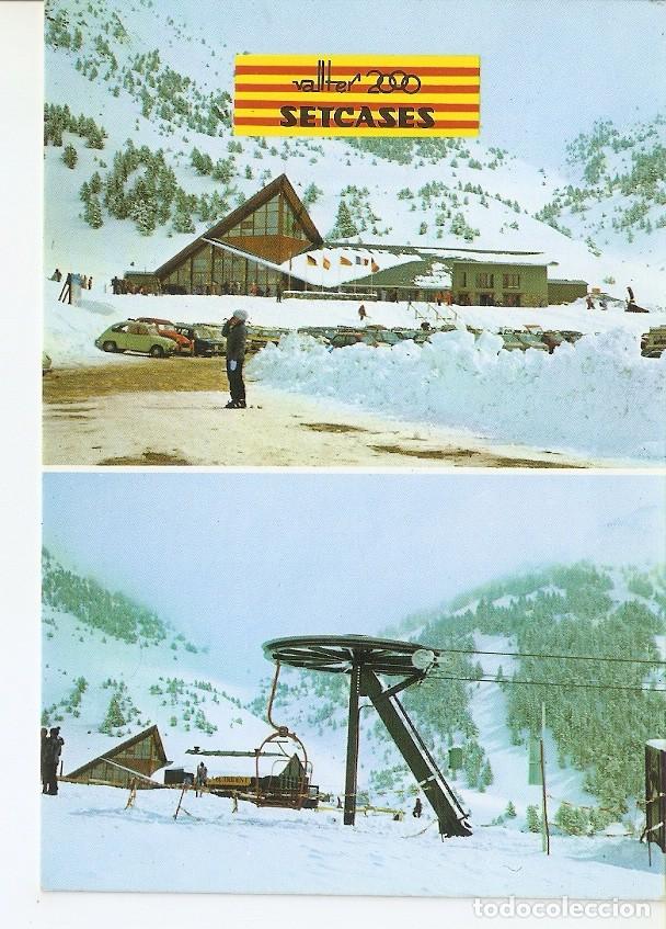 Postales: Postal 041828 : Wallter - Setcases (Girona). Pirineu Catala- restaurant i telecadira zona de serveis