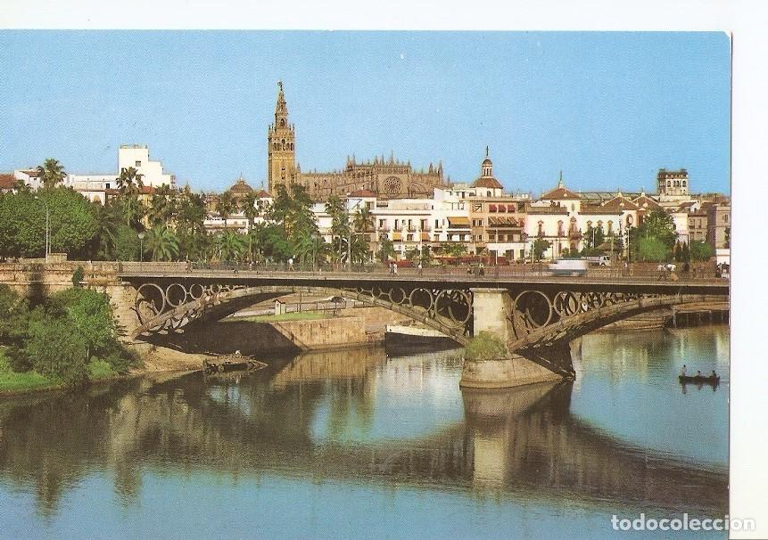 Postales: Postal 042923 : Sevilla. Guadalquivir. Puente de Isabel II - Varios