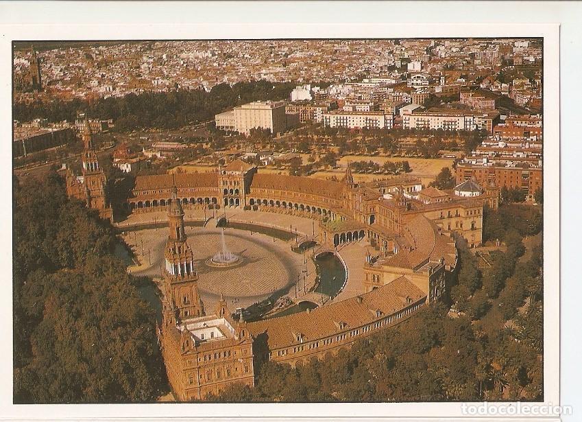 Postais: Postal 043030 : Sevilla. Parque Ma; Luisa. Plaza de Espa&ntilde;a. Vista aerea - Varios