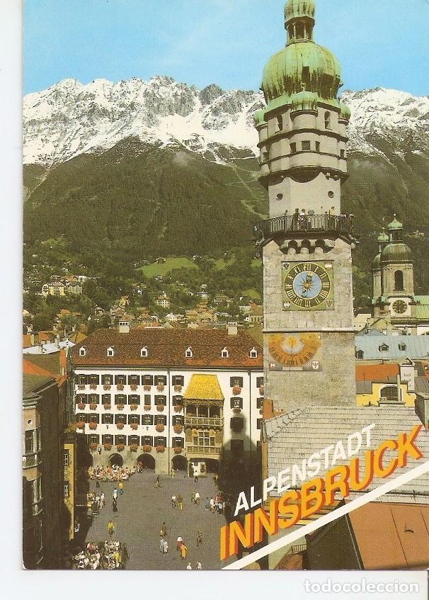 Postkarten: Postal 043686 : Innsbruck - Tirol - Austria. View of Herzog-Friedrich-Strasse with City Hall Tower G