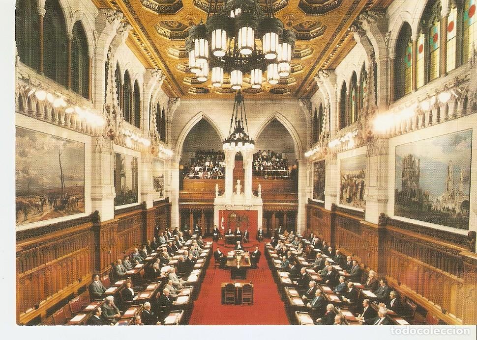 Postais: Postal 043967 : Scenes from Parliament. Les couleurs du Parlement. Ottawa Canada. The Senate Chamber