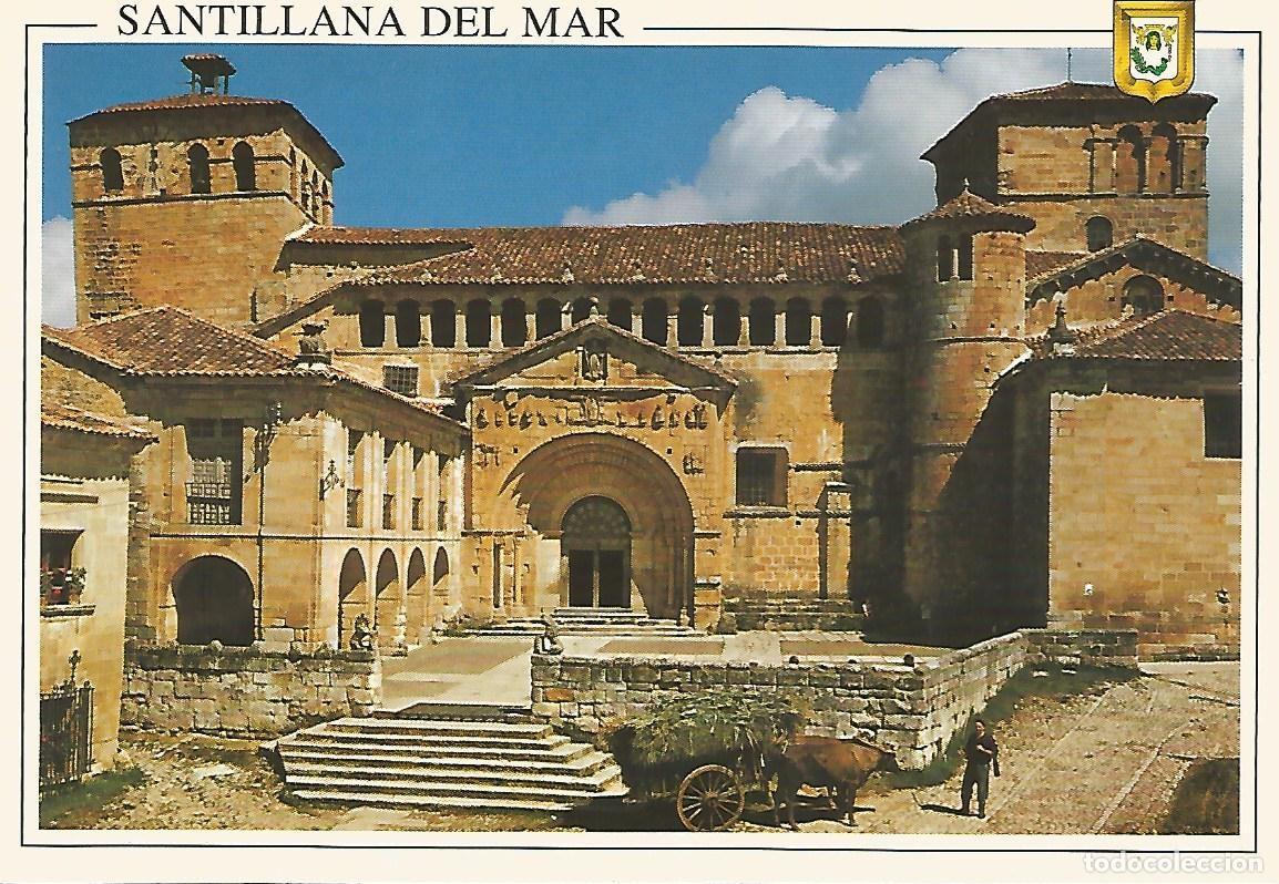 Postais: Postal 52332: SANTILLANA DEL MAR - Fachada de la Real Colegiata - Varios