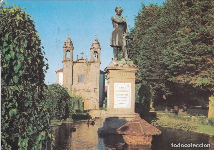 Cartoline: Postal 60330. estanque y estatua a Mendez Nu&ntilde;ez. S. Compostela - Varios
