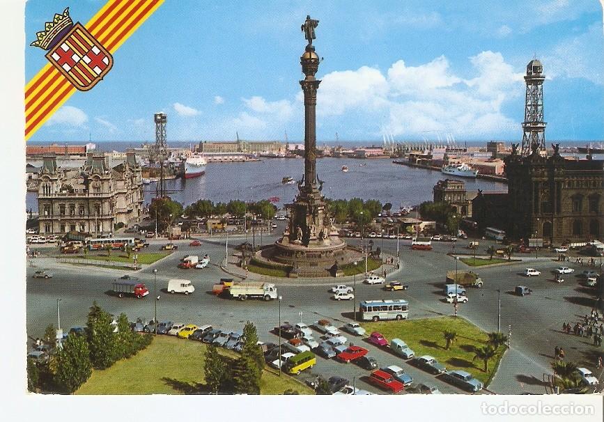 Postais: Postal 044534 : Barcelona. Monumento a Colon y Puerto - Varios