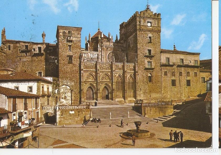 Postkarten: Postal 044436 : Guadalupe. Plaza y fachada principal del Monasterio (s. XIV-XV) - Varios