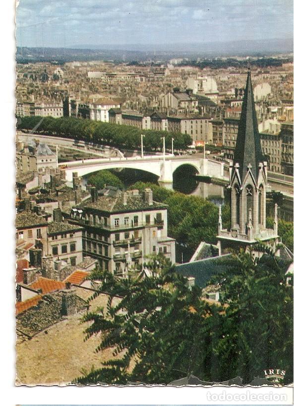 Postcards: Postal 044492 : Lyon. Vue generale. Pont Tilsitt - Clocher St-Georges - Varios