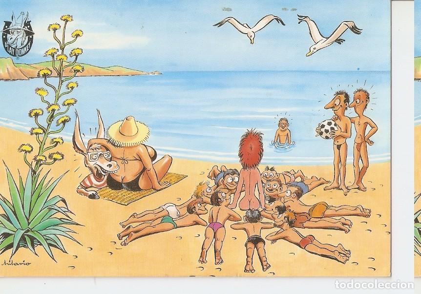 Postales: Postal 045182 : Dibujo en la playa - Varios