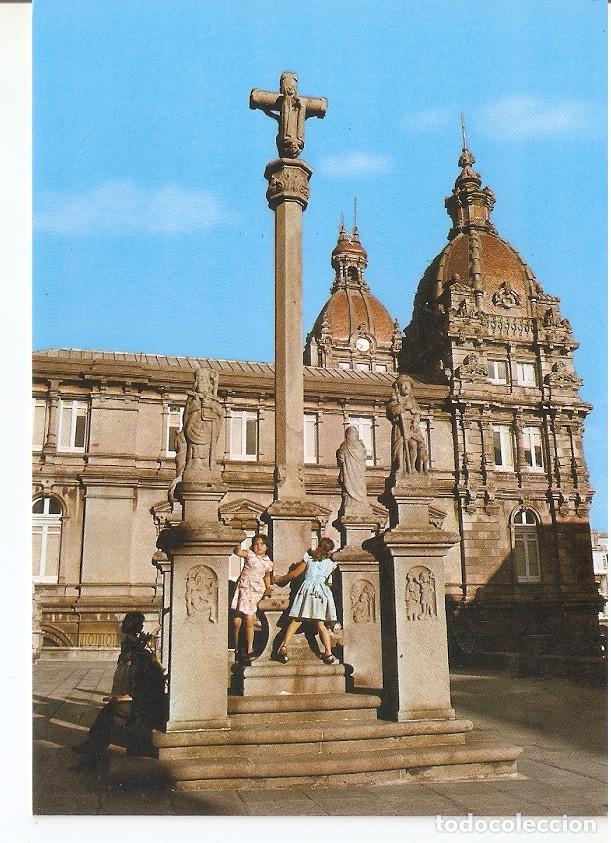 Postkarten: Postal 045384 : La Coru&ntilde;a. Detalle del Ayuntamiento y Crucero - Varios