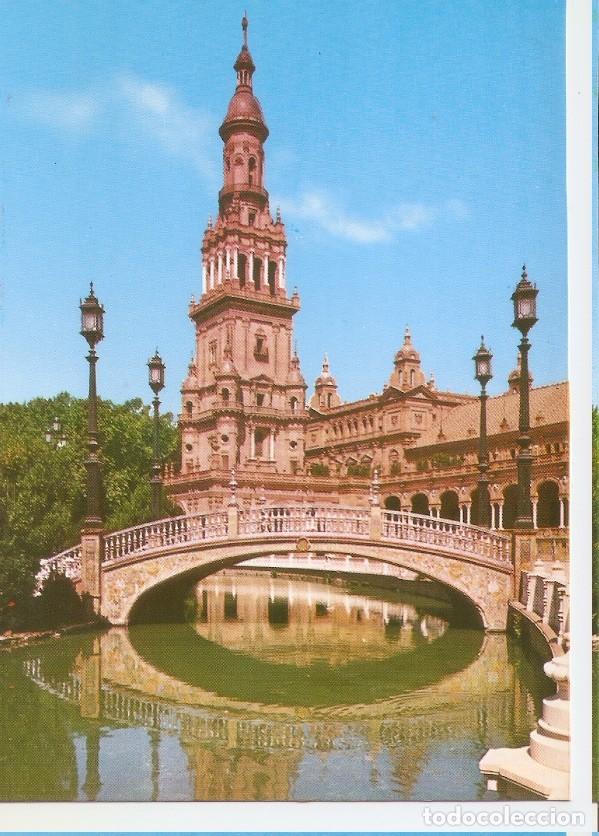 Postales: Postal 045655 : Sevilla. Detalla de la Plaza Espa&ntilde;a - Varios